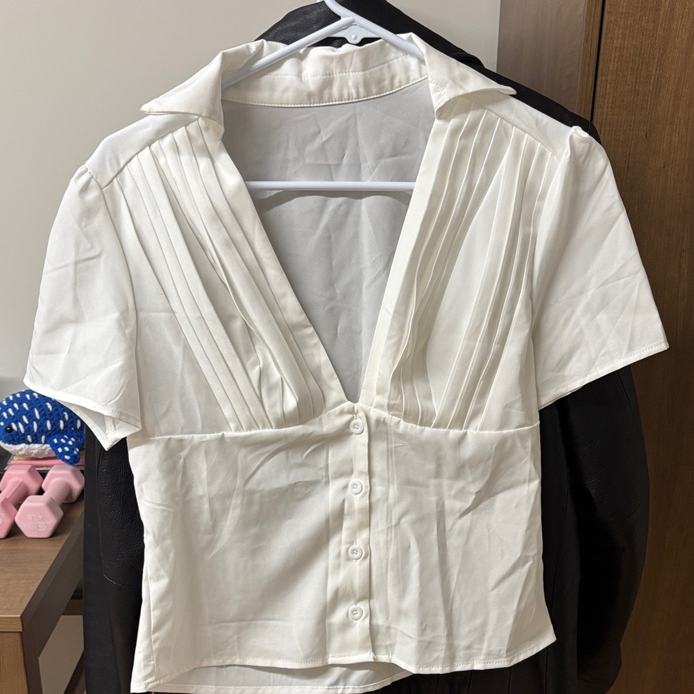 Elegant White Women's Blouse